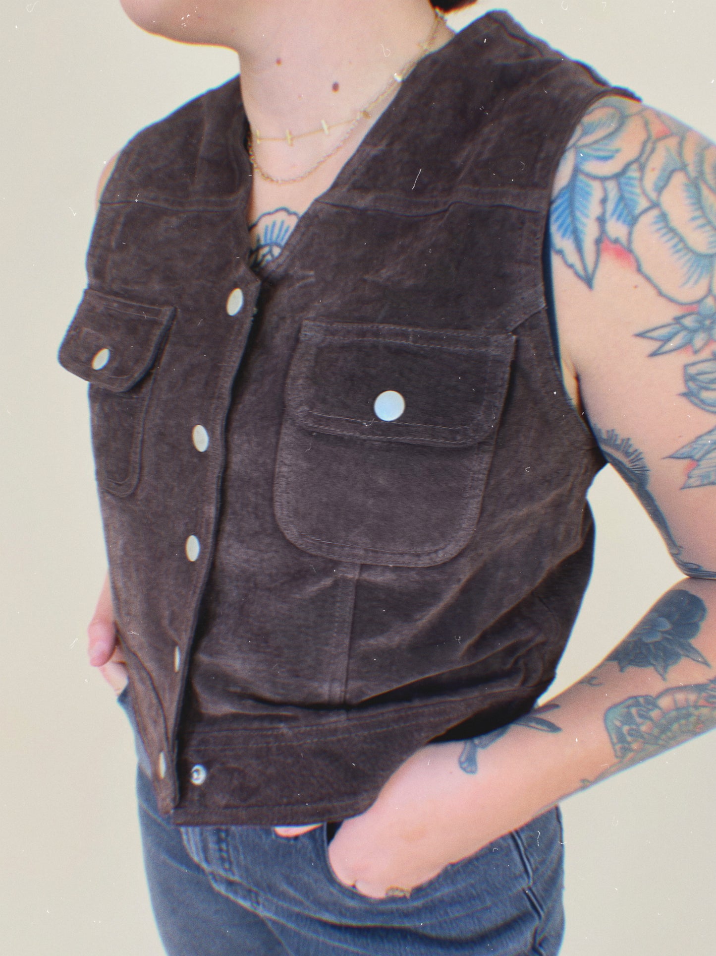 Pre Loved Collection / In My Era Brown Suede Vest